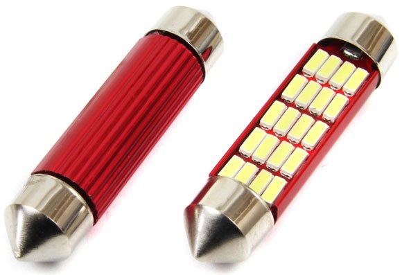 Żarówki C5W SV8.5 41 mm Canbus 20 SMD 12V/24V białe 2szt/kpl