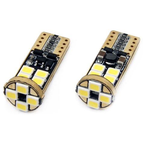 Żarówki W5W CANBUS 12 SMD 5600K 12V/24V białe 2szt/kpl