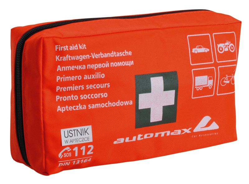 Apteczka pierwszej pomocy + ustnik, wg normy EU DIN 13164