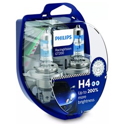 Żarówki Philips H4 Racing Vision GT200 +200% duo box 2szt/kpl