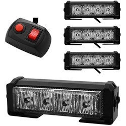 Stroboskopowe lampy ostrzegawcze niebieskie 12V / 24V +  kontroler