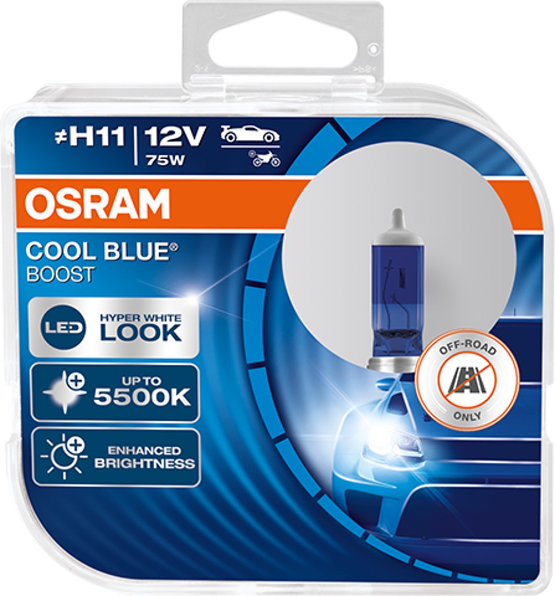 Żarówki Osram Cool Blue Boost 5500K H11 12V 55W PGJ19-2 duo box (2szt.)
