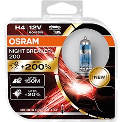 Żarówki H4 Osram Night Breaker Laser+200% duo box (2szt.)