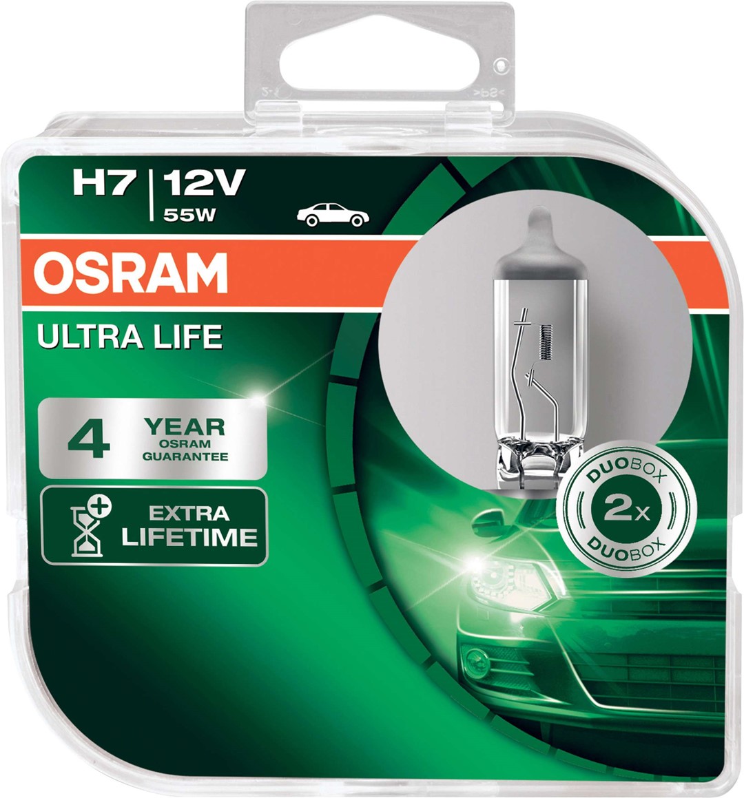 Żarówki Osram Ultra Life H7 12V 55W PX26d duo box (2szt.)