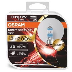 Żarówki H11 Osram Night Breaker Laser+200% duo box (2szt.)