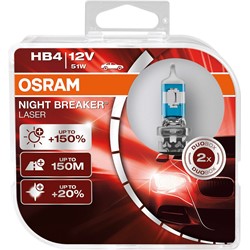 Żarówki HB4 Osram Night Breaker Laser+150% 12V duo box (2szt.)